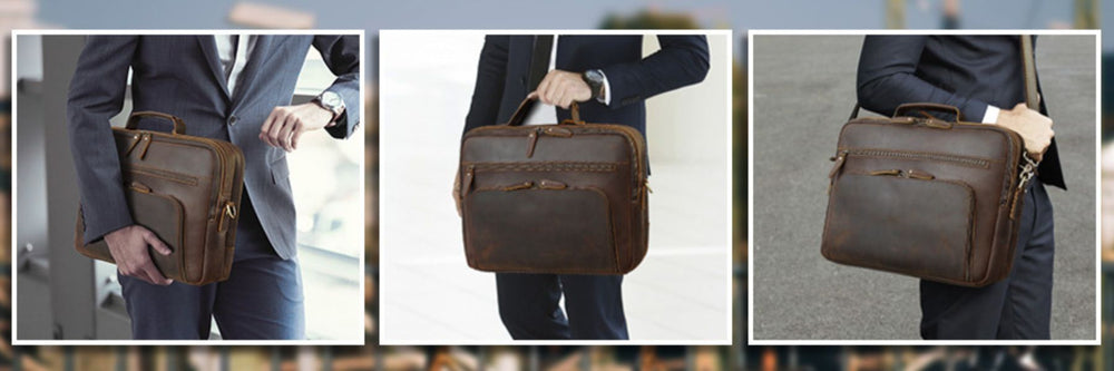 buy small leather briefcase