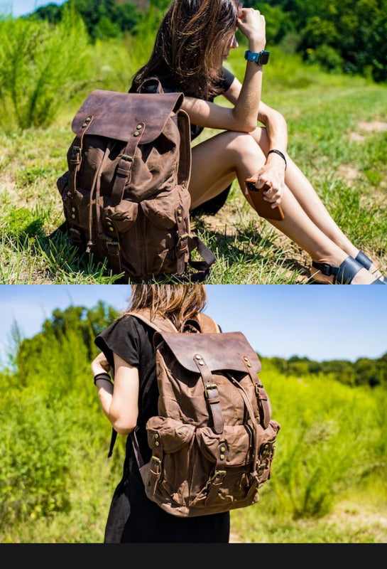 canvas travel backpack