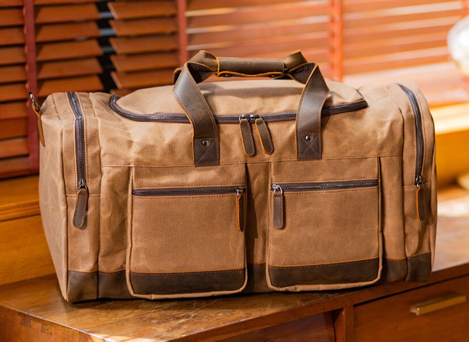 leather travel duffle bag online