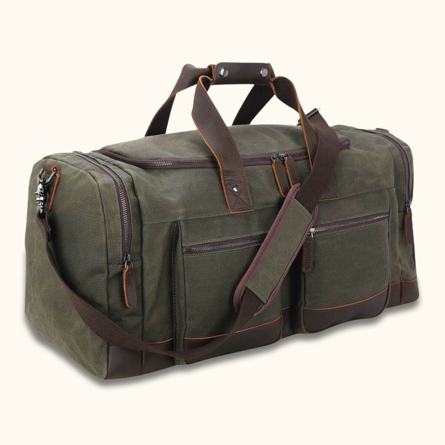 The Weekender Waxed Canvas Leather Duffel Western Leather Goods