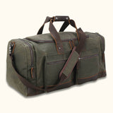 Waxed Canvas Leather Duffel Bag - Timeless style and rugged durability for your travels.
