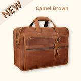 Beast of Burden Leather Briefcase in Camel Brown - Your Western Companion for Business Adventures