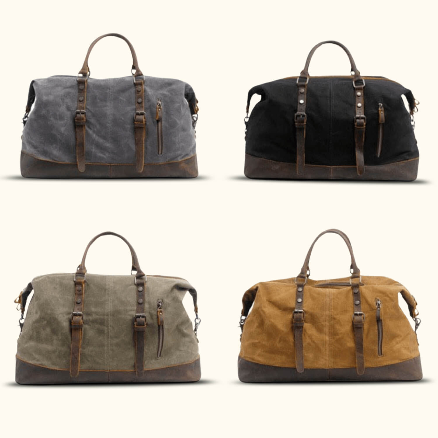 The Traveler's Haven Waxed Canvas Carry on Bag Western Leather Goods