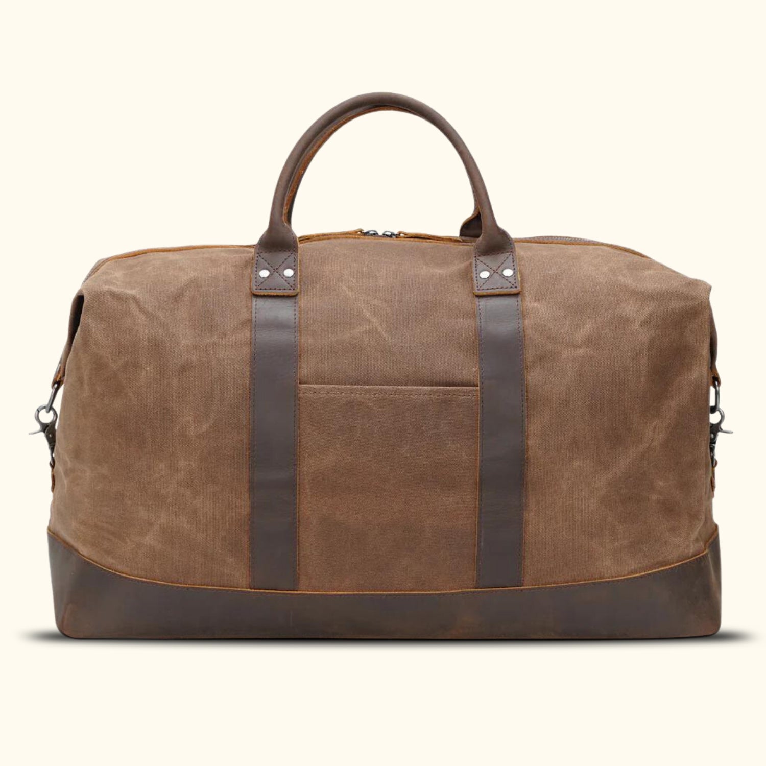 The Explorer Leather and Waxed Canvas Duffel Bag Western Leather Goods