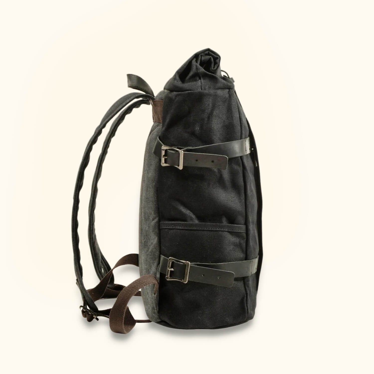 Waxed Canvas Motorcycle Backpack AdventureReady Gear Western Leather Goods