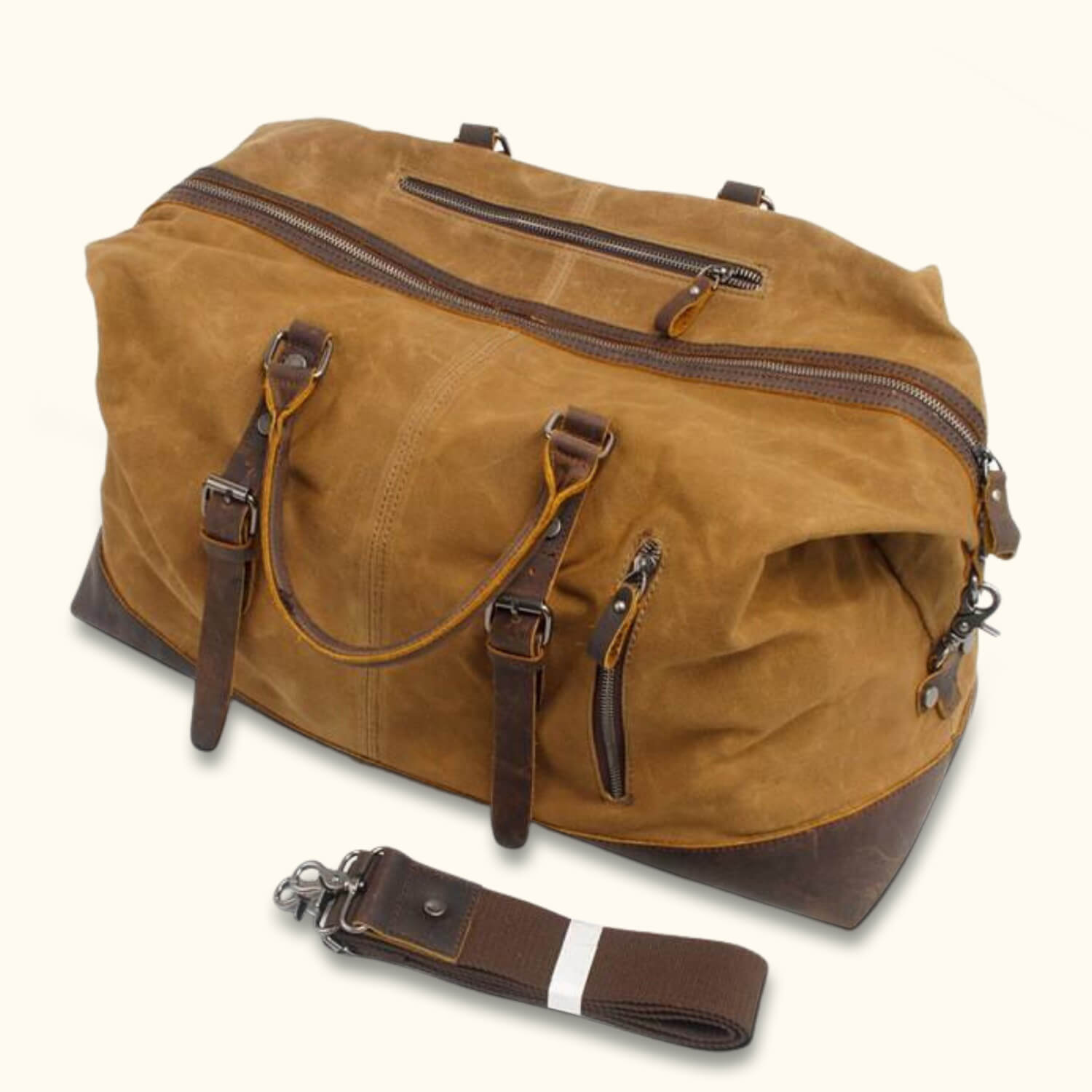 The Traveler's Haven Waxed Canvas Carry on Bag Western Leather Goods