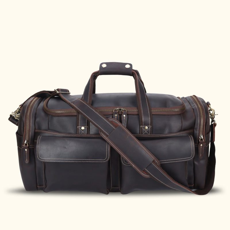 classic travel bag for men Handmade Leather Duffle Bag