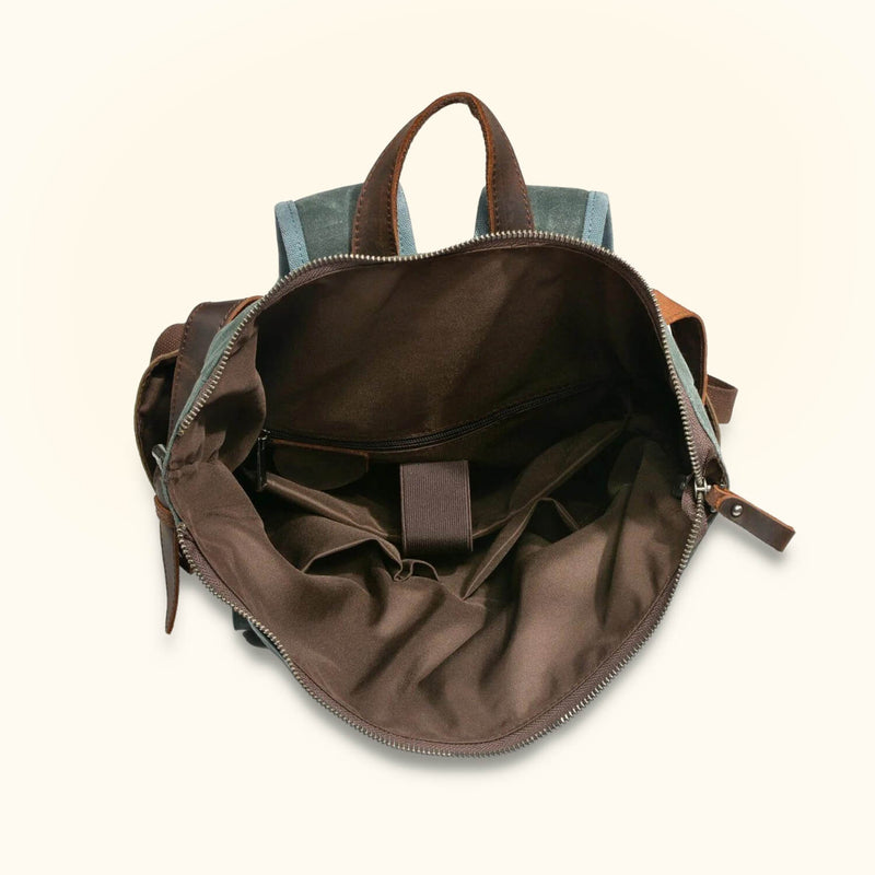 Waxed Canvas Roll Top Backpack - Rustic River Gear