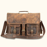 Leather Briefcase: 'The Saloon Street' - Where style meets durability.
