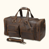 Elevate your travel with a leather duffle bag, a perfect blend of style and practicality for your adventures.