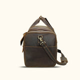 Classic leather duffle bag, your timeless travel companion.