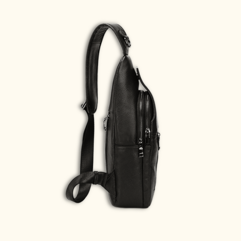 Western Adventure Leather Sling Bag Stylish Durable Crossbody Daypack Western Leather Goods