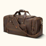 Indulge in sophistication with a luxury leather duffle bag, a statement piece for your refined travel style.