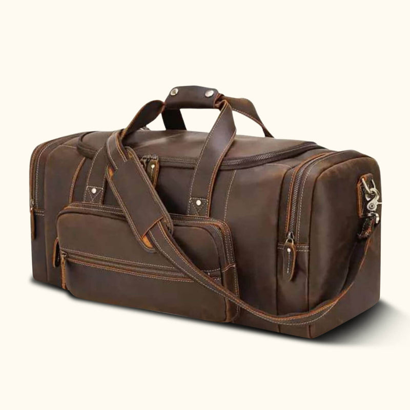 The Sabre Tooth – Men's Vintage Leather Travel Duffle Bag