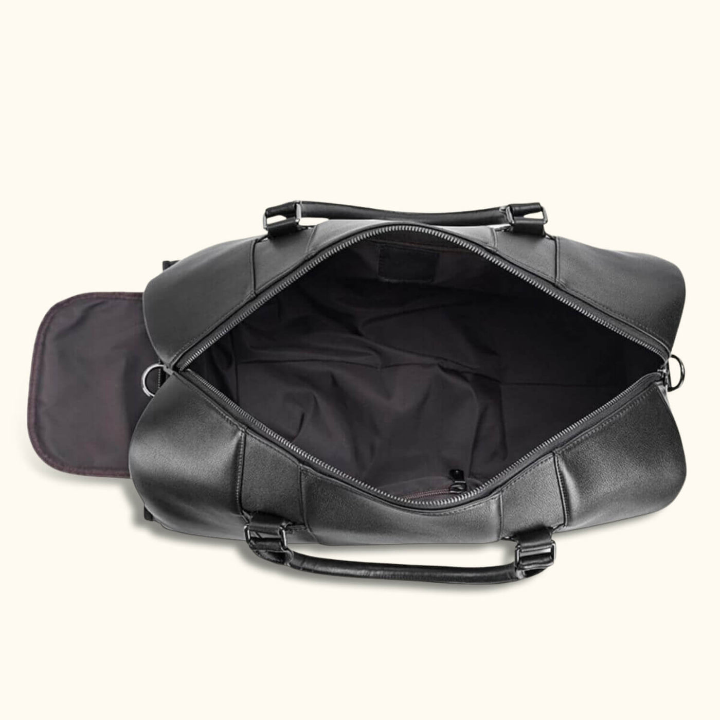 UBAYMAX Leather Sports Bag, Travel Bag With Shoe Compartment And Wet Compartment, 37L Weekender Bag, Hand Luggage, Training Bag, Fitness Bag, Gym / Travel Bag, (1) Black, 1 - View #6