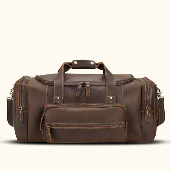 Elevate your weekends with a distinguished men's leather weekend bag, combining style and practicality for your travels.