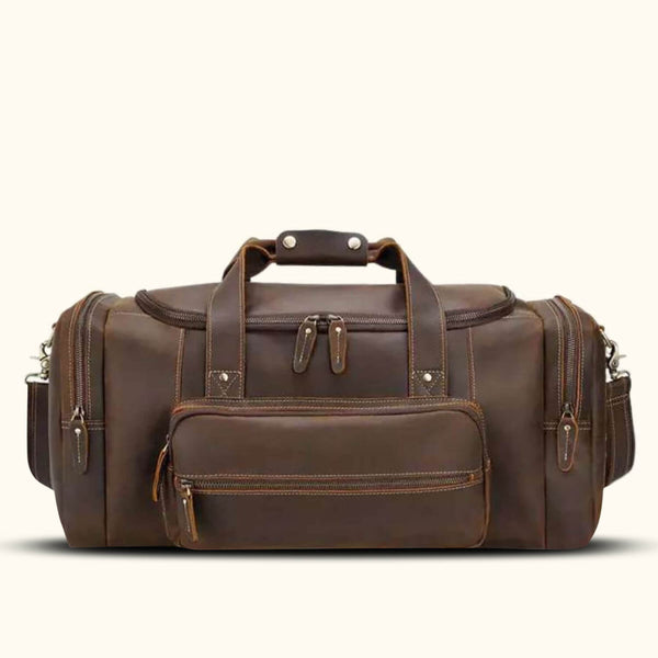 leather travel bag men's The Sabre Tooth – Men’s Vintage Leather Travel Duffle Bag 23"