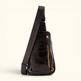 The Obsidian – Genuine Alligator Sling Bag