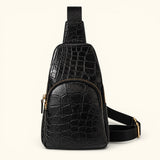 The Obsidian – Genuine Alligator Sling Bag