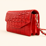 The Scarlet Croc Chain Bag