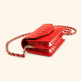 The Scarlet Croc Chain Bag