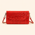 The Scarlet Croc Chain Bag
