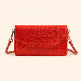 The Scarlet Croc Chain Bag