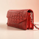 The Scarlet Croc Chain Bag