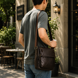 The Dustwalker Full-Grain Leather Messenger Bag