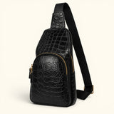 The Obsidian – Genuine Alligator Sling Bag