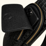The Obsidian – Genuine Alligator Sling Bag