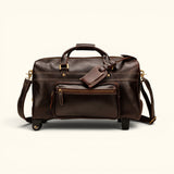 The Lawful - Leather Duffle with Wheels
