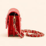 The Scarlet Croc Chain Bag