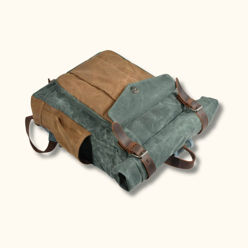 The Trail Master | Waxed Canvas Roll Top Backpack