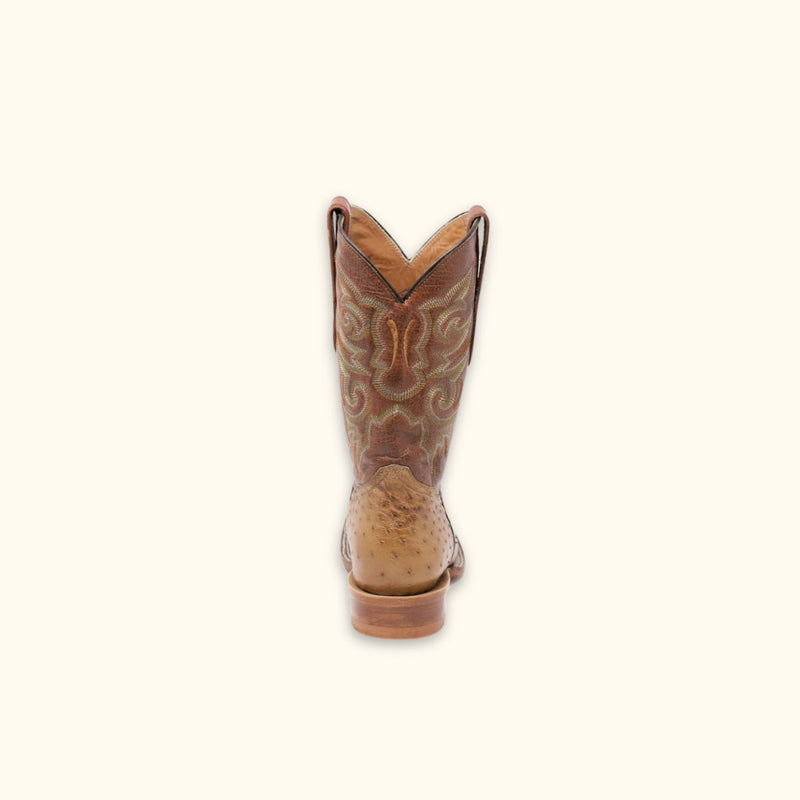 The Rustler Brandy Full Quill Ostrich Boots