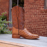 The Rustler Brandy Full Quill Ostrich Boots