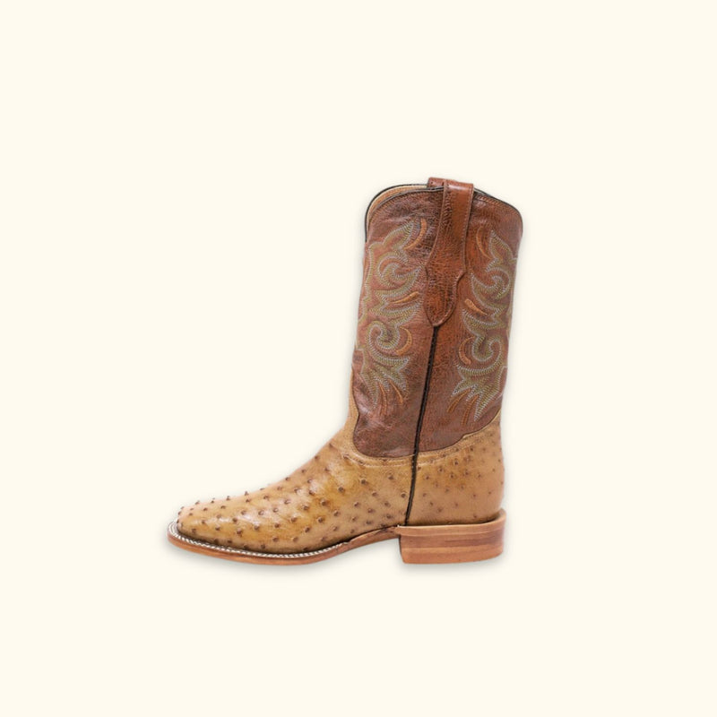 The Rustler Brandy Full Quill Ostrich Boots