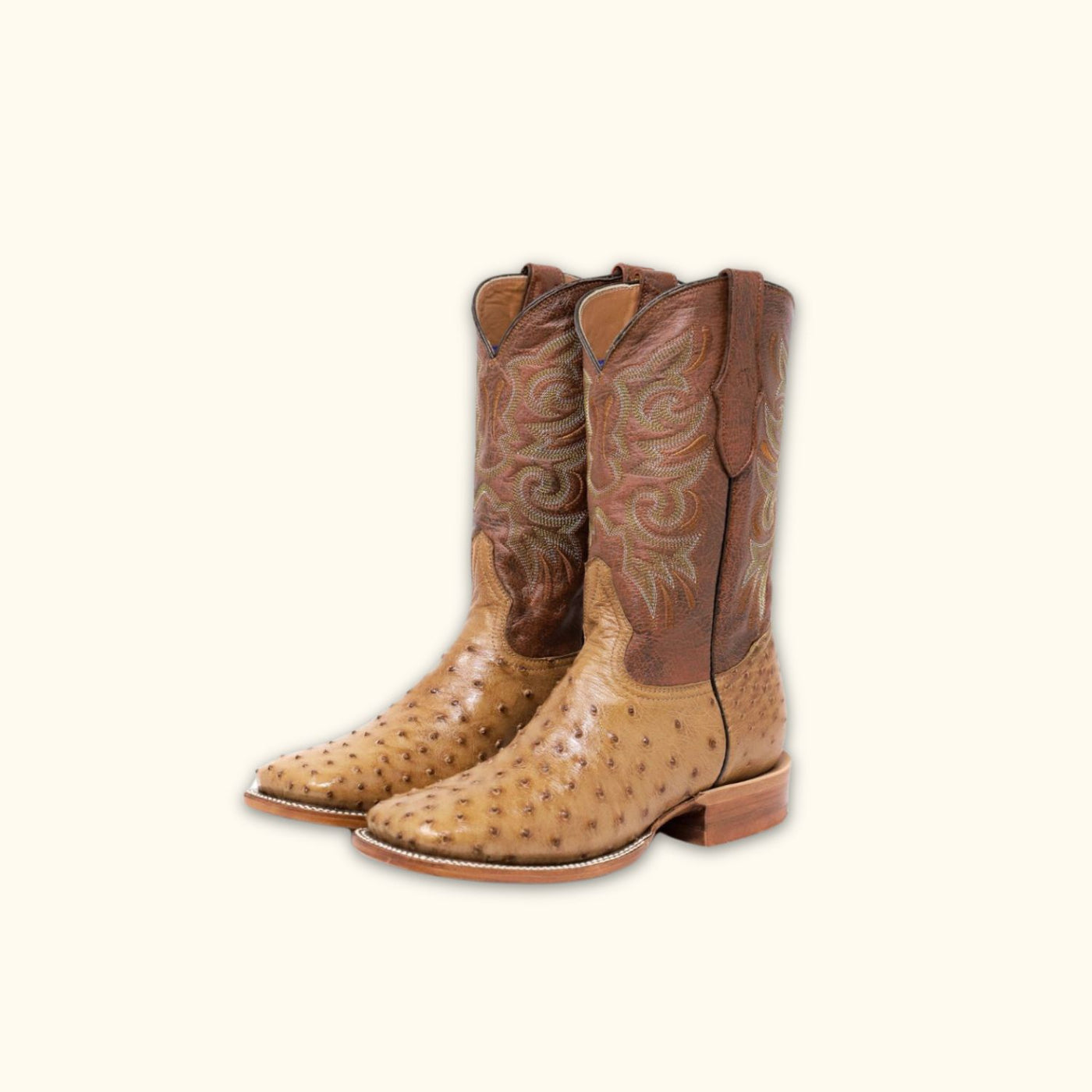 Wheeler Boot Co Houston Custom Brown Full Quill Ostrich Cowboy Boots 9.5 Truman Full Quill Ostrich - 8516 – Circle B Western Wear main image 3