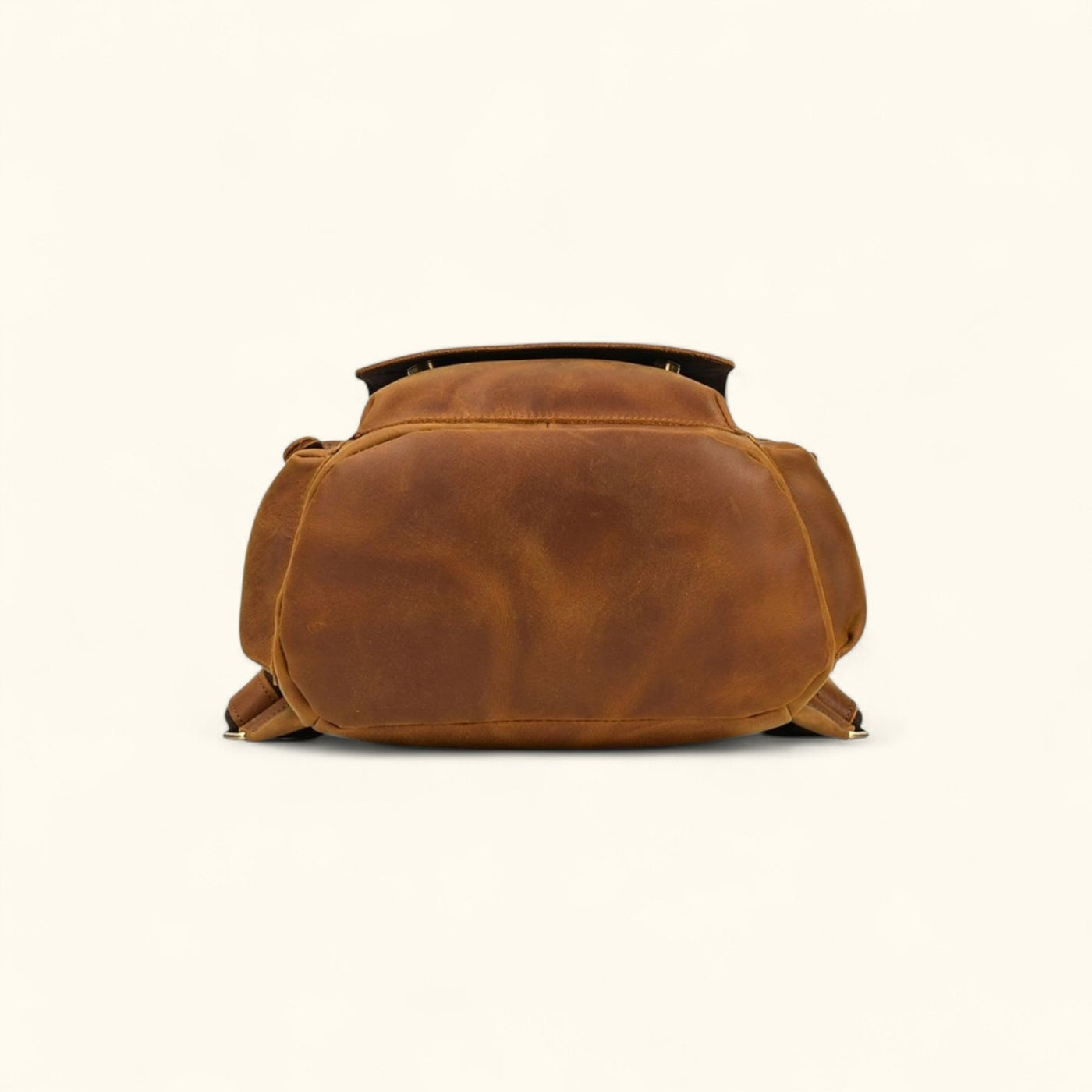 The Setting Sun Brown Full Grain Unisex Leather Backpack