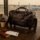 The Lawful - Leather Duffle with Wheels