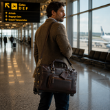 The Lawful - Leather Duffle with Wheels