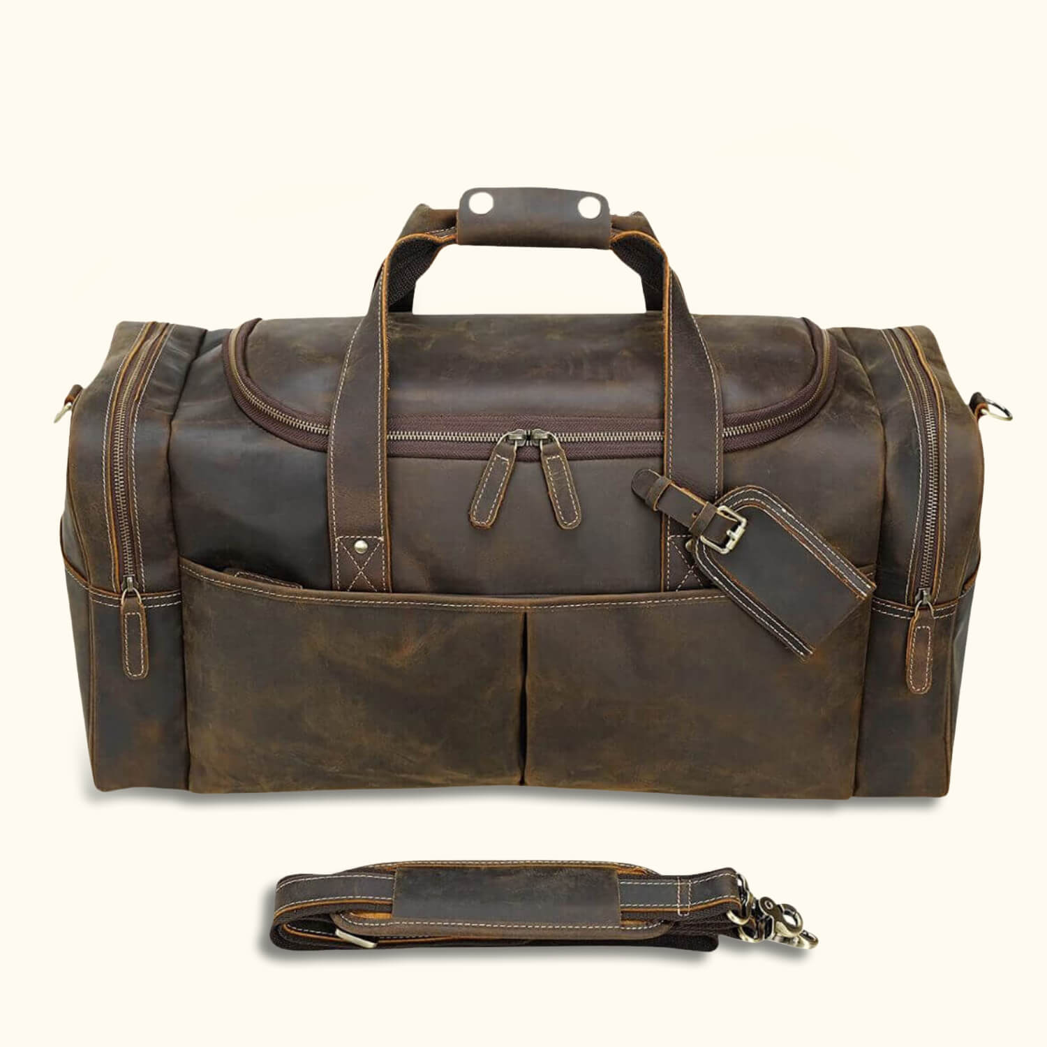 The Wild West Vintage Leather Duffle Bag Western Leather Goods