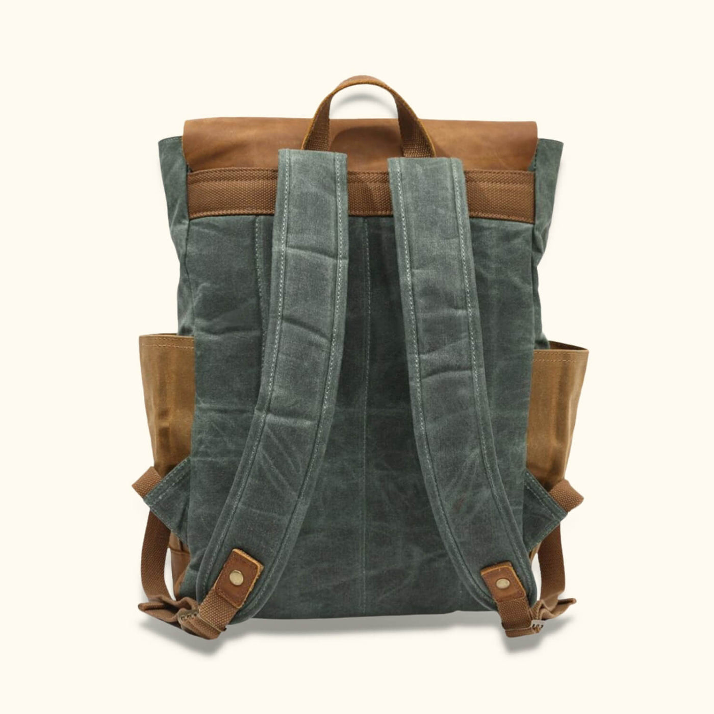 brothers leather supply co canvas windy city backpack The Timber Trek Retro Vintage Waxed Canvas Laptop Backpack Green Army