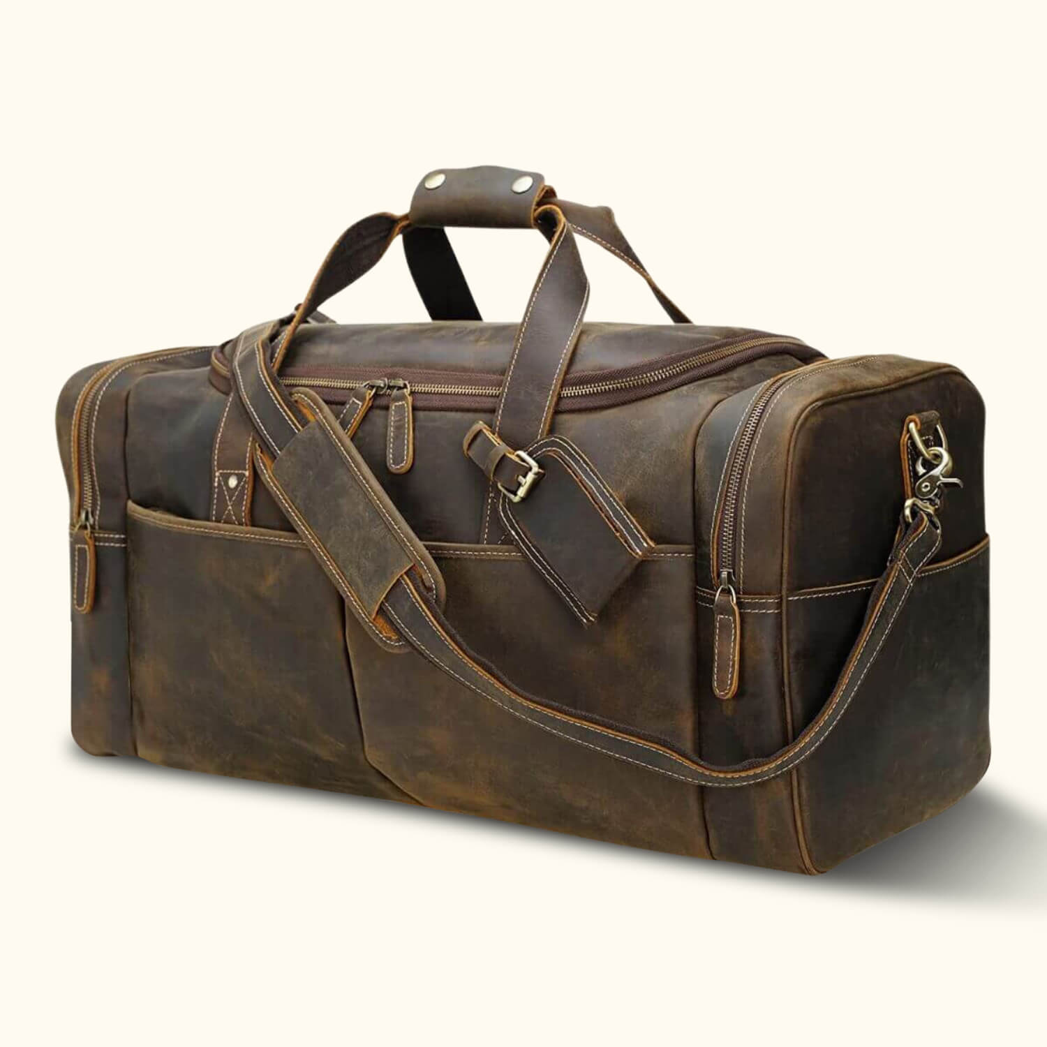 The Wild West Vintage Leather Duffle Bag Western Leather Goods