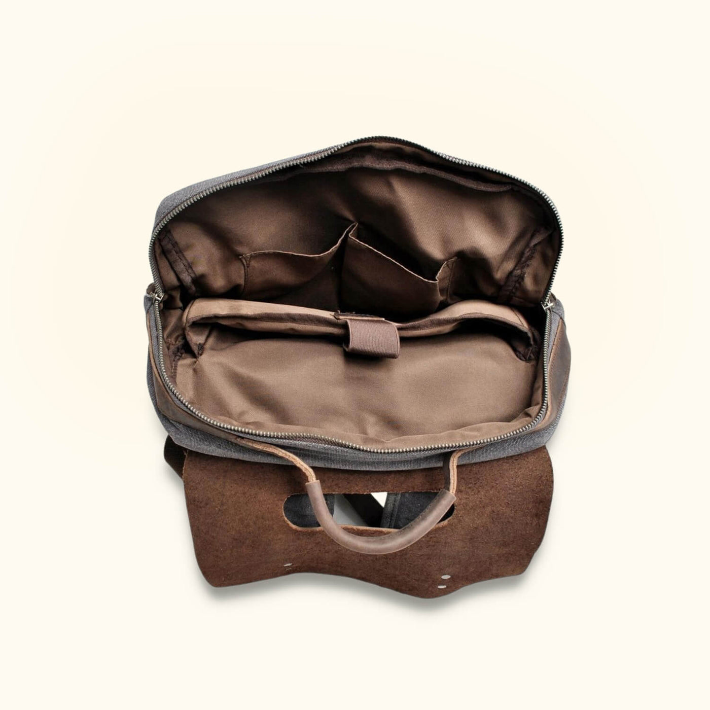 bill roms canvas and leather backpack The Summiter