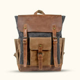 Waxed Canvas Laptop Backpack - A durable and fashionable backpack crafted to protect your laptop and essentials in style.