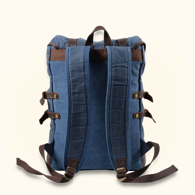 The Roamer: Vintage Canvas Hiking Backpack Khaki