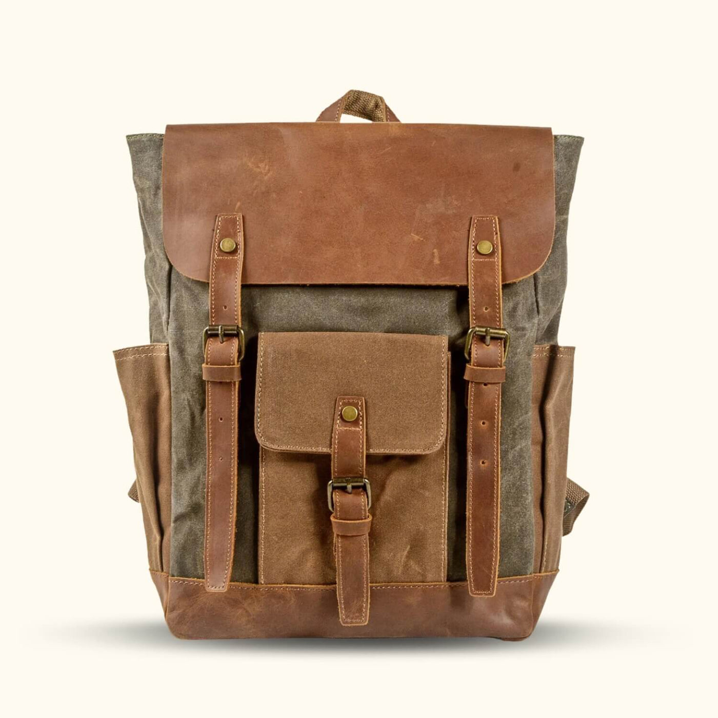 canvas leather briefcase backpack The Timber Trek" Retro Vintage Waxed Canvas Laptop Backpack – Western Leather Goods