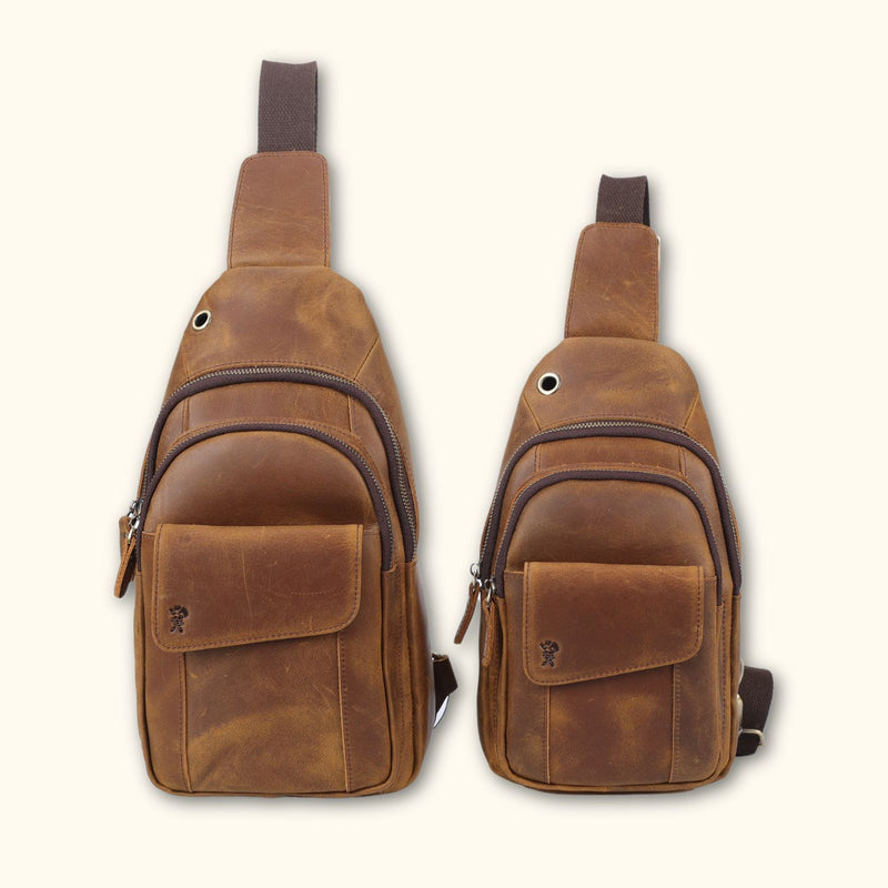 brown leather crossbody bag travel The Gun Slinger | Leather Crossbody Bag