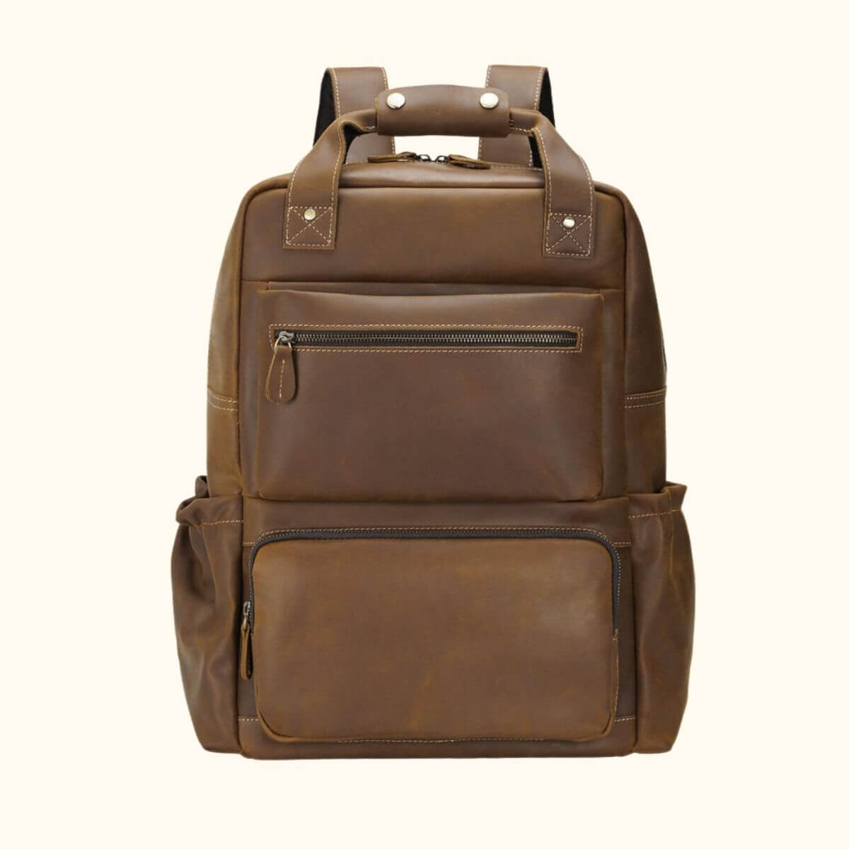 Southern Fried Chics handcrafted Western-style leather backpack Dee Creek Western Leather Backpack - Shop Dodi Jo main image 4